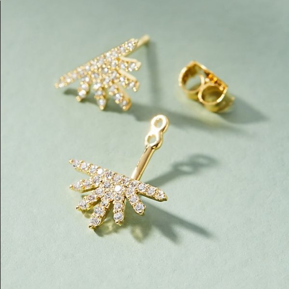 NWT Anthropologie ✨ Sparkle Front-Back Earrings - Picture 2 of 5